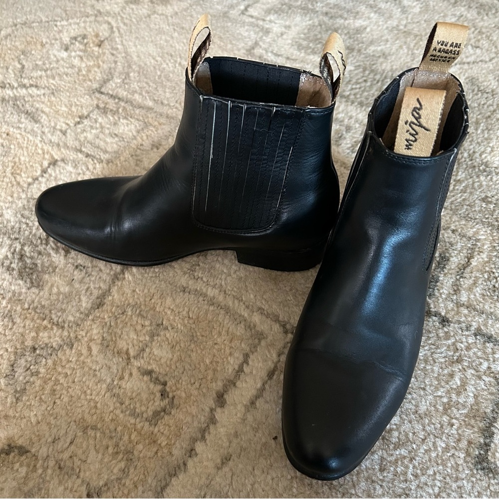 Classic Mija Boots. Black Genuine Leather. Size 8